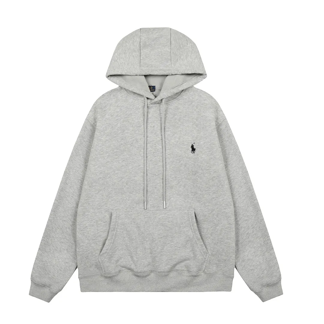 P250 Top quality" Style number: T5007# [Ralph Lauren solid color pony embroidered logo thickened velvet hooded sweatshirt] ✅Ralph Lauren classic basic versatile unisex autumn and winter velvet thickened hooded sweatshirt ✅Pure cotton high-gram velvet thickened fabric The upper body is comfortable and warm ✅The version is restored to the original version The maximum size can be worn up to 180 pounds Loose, comfortable and stress-free ✅The upper body is simple and easy to wear ootd must-have. Good-looking clothes are never picky. A must-have in couples’ wardrobes. Size: S-XL. Color: Black, Gray, Navy Khaki.